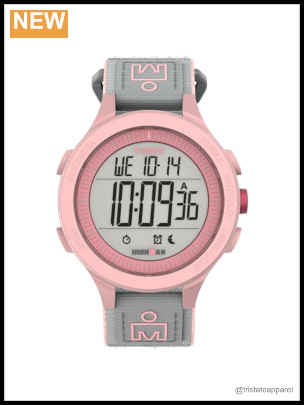 Timex Ironman Triathlon Digital Watch 42mm Water Resistant Gray Fastwrap